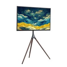 a tripod easel with a painting on it