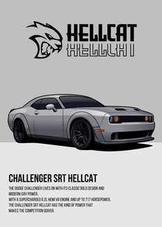 Dodge Challenger Poster, Dodge Challenger Srt Hellcat Wallpapers, Dodge Poster, Dodge Challenger Wallpapers, Dodge Hellcat, Dodge Challenger Hellcat, Challenger Hellcat