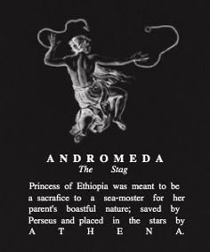 an image of the zodiac sign for andromeda, which appears to be in ancient greek mythology