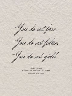 a piece of paper with the words you do not fear, you do not matter