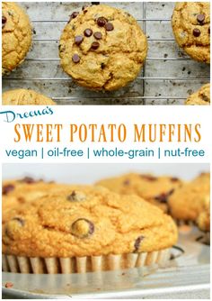 sweet potato muffins vegan, oil - free, whole - grain nut - free