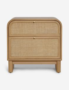 the sideboard with two drawers in natural wood