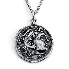 Top Rated Alexander the Great of Macedonia ancient COIN Sterling Silver Necklace Medallion, Fashion Jewelry Frog Necklace, Sterling Silver Name Necklace, Ancient Coin, Coin Pendant Necklace, Necklace For Girlfriend, Silver Heart Necklace, Charm Pendant Necklace, Ancient Cultures, Sterling Silver Necklace Pendants