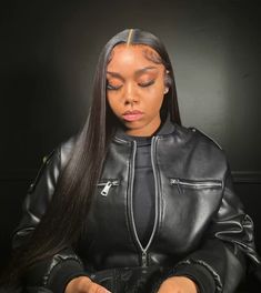 Cute Straight Wig Hairstyles, Bhaddie Hairstyle, Air Style, Middle Part Hairstyles, Hair Business, Edges Hair, Hairstyle Inspo, Lace Frontal Wigs