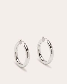 SILVER|1 Ramy Brook, Wardrobe Edit, Size Guide, Classic Style, Free Delivery, Hoop Earrings, Silver