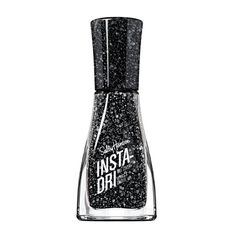 Sally Hansen Insta-Dri Nail Polish, 0.31 oz #1 Quick-Dry Polish in the US*, this quick dry nail polish will brighten up your nail look in seconds. Our 3-in-1 formula with a built-in base and top coat delivers shiny nails for days and our contoured brush allows you to swipe on a perfect coat with ease. Plus, no waiting around for hours for this nail polish to dry. Dries 60 seconds of application! 1 Stroke. 1 Coat. Done. No Wait. No Smudge. *Nielsen $ latest 52 wks - W/E 08/28/21 Size: .31 fl oz. Sally Hansen Insta Dri, Black Nails With Glitter, Quick Dry Nail Polish, Top Coat Nail Polish, Dry Nails Quick, Sally Hansen Nails, Dry Nail Polish, Shiny Nails, White Nail Polish