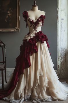 Grey Dress Aesthetic, Persephone Outfit, Persephone Costume, Persephone Dress, Villain Dresses, Vestido Charro, Victorian Wedding Dress, Haute Couture Gowns