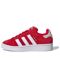 (GS) adidas Campus 00s J 'Scarlet - White Heel Tab' IG1230 Red Adidas Campus, Adidas Shoes Campus, Red Adidas Shoes, Red And White Outfits, Samba Shoes, Adidas Campus 00s, Preppy Shoes, Xmas List, Sneakers Adidas