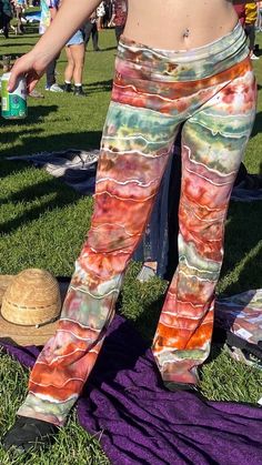 Cotton bell bottom leggings ice dyed with dharma procion dyes Bell Bottom Yoga Pants, Bell Bottom Leggings, Character Clothing, Ehlers Danlos, Tie Dye Leggings, Legging Outfits, Womens Leggings, Ice Dyeing, Closet Space