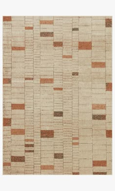 an area rug with different colors and patterns on the floor, including brown, beige, red