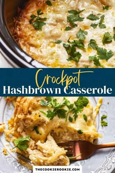 an easy crockpot hash brown casserole recipe