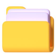 three yellow and white folders stacked on top of each other in the shape of a rectangle