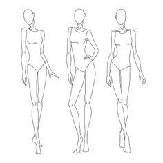 three female mannequins standing in different positions