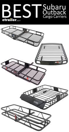 three different types of cargo trays with the words best outback carriers on them