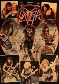 the poster for slayer's new album, which features images of heavy metal band members