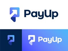 the pay up logo is shown above two different logos