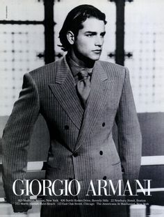 Armani Campaign, 80s Fashion Men, Armani Suits, Casual Attire For Women, 90s Men, Fashion 80s, Peter Lindbergh, Vintage Versace