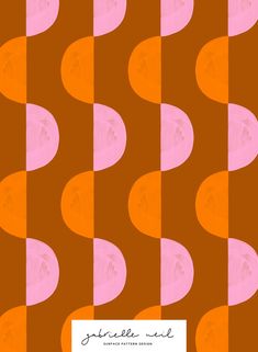 an orange, pink and brown abstract pattern with the words freebie smile on it