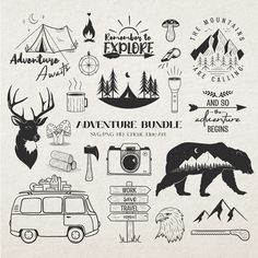 the adventure bundle includes camping and hiking related items