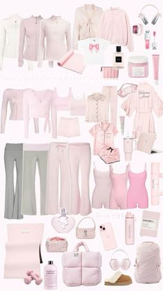 Pink And White Workout Outfit, Pink Pilates Princess Wardrobe, Pilates Princess Aesthetic Outfit, Coquette Workout Clothes, Pilates Princess Workout Outfit, Pink Yoga Outfit, Pink Princess Pilates Outfits, Pink Pilates Princess Shoes, Pilate Princess Outfits