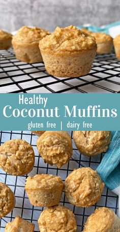 healthy coconut muffins gluten free and dairy free