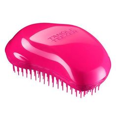 The Original Detangling Hairbrush from Tangle Teezer instantly detangles wet or dry hair, making styling quicker, easier, and pain-free. Featuring a patented teeth formation that bends and flexes throughout the hair without locking into tangles, it minimizes hair breakage and cuticle damage while adding shine. Use in the shower to brush through conditioning treatments or after hair is dry for pain-free detangling. Great for use on all hair types, it is ergonomically designed to fit snugly in you Tangle Teezer Pink Brush, How To Prevent Hair Breakage, Detangling Hair Brush, Tangle Teezer, Tangled Hair, Brunette Balayage Hair, Best Brushes, Hair Styling Tools, Detangling Brush