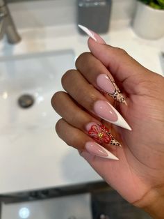 Trinidad Nails, Nail Page Name Ideas, Girly Nail Ideas, Earthy Nails Designs, Baddie Christmas Nails, Simple Cute Nails, Shorties Nails, Nextgen Nails, Quick Nail