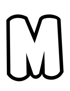 This is a free printable bubble letter M stencil. M Bubble Letter, M Stencil, Large Printable Letters, Letters Stencils, Letter Stencils Printables