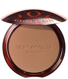 The legendary Terracotta Bronzing Powder with 96% naturally-derived ingredients creates a seamless true-to-skin bronzed glow in one step.Silky&#x2C; light&#x2C; and easy to blend&#x2C; this second-skin bronzer is enriched with hydrating ingredients for a long-lasting comfortable&#x2C; finish and sunkissed perfection on skin.The award-winning bronzing powder comes in versatile&#x2C; transfer-resistant shades designed to beautif Guerlain Terracotta, Guerlain Makeup, Bronzer Powder, Moroccan Argan Oil, Glow Foundation, Bronzing Powder, Makeup Bronzer, Powder Highlighter, Luminizer