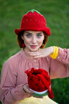 Strawberry Bucket Hat, Crochet Summer Caps, Red Beach Handmade Hats, Crochet Top Bag, Woman Accessory Hats and Caps Dudon Strawberry Bucket Hat is %100 cotton and handmade. You may use it as a beach hat or cap in summer. We care about our planet and sustainability. So our products are environment friendly and suitable for slow fashion. Shipping Policy: We will prepare your order in 3-14 days. I offer two shipping options for bottle holders. Estimated time for, Standard shipping: 10-15 days Expre Casual Red Mini Hat For Beach, Red Casual Mini Hat For The Beach, Casual Red Brimmed Mini Hats, Red Mini Cap For Beach, Handmade Red Mini Hat With Short Brim, Handmade Red Crochet Hat For Summer, Red Beanie Crochet Hat For Beach, Adjustable Red Hand Knitted Crochet Hat, Red Adjustable Hand Knitted Crochet Hat