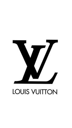 the louis vuitton logo is shown in black and white on a white background