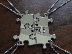 Birthday Presents For Friends, Puzzle Jewelry, Friendship Necklaces, Silver Chains, Couple Jewelry, Friend Necklaces