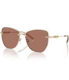 From Michael Kors, these women's sunglasses feature: Metal frameButterfly shapeNot Rx-ableSolid lensNon-polarized Approx. 59mm lens- 17mm bridge- 145mm templeImported. Butterfly Sunglasses, Eyewear Womens