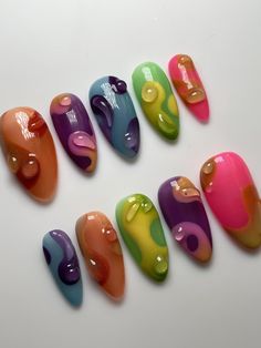 Shop recommended products from INNERBLOOM NAILS on www.amazon.com. Learn more about INNERBLOOM NAILS's favorite products. Funky Press On Nails, Crazy Nail Art Unique, Lava Lamp Nails, Lamp Nails, Character Chart, Nail Designs For Summer, Crazy Nail Art, Funky Nail Art