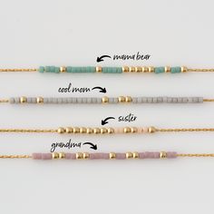 Morse Code Necklace - LEILA Bracelet Letters, Morse Code Necklace, Sister Best Friend, Diy Armband, Morse Code Bracelet, Hidden Message, Super Secret, Diy Bracelet Designs, Diy Bracelets Patterns