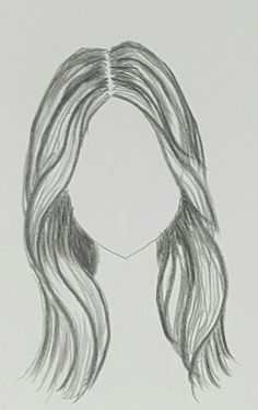 a drawing of a woman's head with long hair