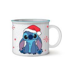 PRICES MAY VARY. CAMPER MUG: Show off your love of Lilo and Stitch and Christmas with this adorable Ceramic Camper Mug of Stitch in a Christmas hat. Our camper-style ceramic coffee mug holds 20-ounces of your favorite beverage MULTIPLE USES: Not just for coffee, our novelty coffee mug can also be used as a paperweight, storage for pens or loose change, or even mug cakes DURABLE AND STURDY: Our ceramic camper-style coffee mug is perfect for hot or cold beverages, is BPA-free, toxin-free, microwav Hogwarts Houses Crests, Camper Mug, Character Poses, Disney Alice, Disney Lilo, Fun Cup, Christmas Hat, Stitch Disney, Lilo And Stitch