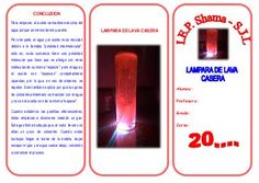 a brochure with an image of a lava lamp