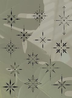 an image of some black and white snowflakes