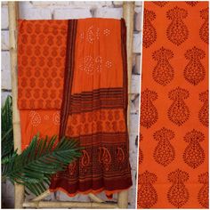 Bagh Print, Madhya Pradesh, Hand Block Print, Traditional Indian, Block Print, Small Business, Orange, Fabric, Quick Saves