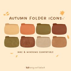 autumn folder icons mac and windows compatible