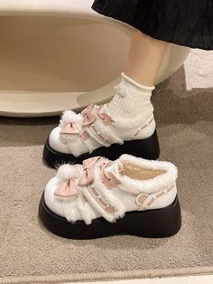 Color: Black, Size: 38CN/7US/5UK Zebra Shoes, Girls Leather Shoes, Black Moccasins, Thick Heel Shoes, Beige Boots, Sneakers Platform, Spring Sneakers, Brown Oxfords, Oxford White