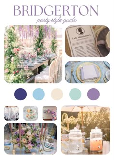 the brochure is shown with pictures of different items and colors on it, including candles