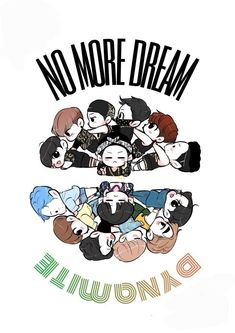 a group of people sitting on top of each other with the words no more dream above them