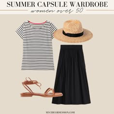 Casual Summer Dresses For Women Over 50, 10 Items 30 Outfits, Chic Over 50 Fashion Summer, Travel Capsule Wardrobe Summer, Wardrobe For Women, Spring Summer Capsule Wardrobe, Travel Capsule, Over 60 Fashion