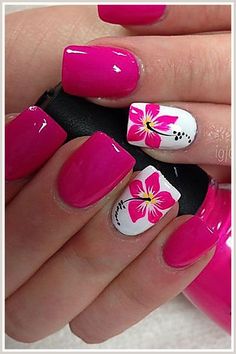 Best gel nail polishes for a manicure that lasts. Tropical Nail Designs, Gel French Manicure, Gel Nail Polish Colors, Summer Gel Nails, Tropical Nails, Gel Nail Art Designs, Summer Toe Nails, Pedicure Designs, Purple Nail