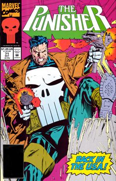 a comic book cover for the punisher