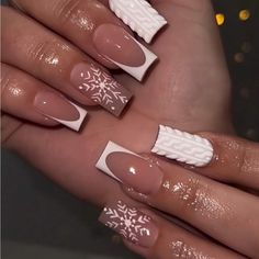 Super Cute And Stylish Ships In 5-10 Business Days Coffin Nails Thanksgiving, Christmas But Not Christmas Nails, Christmas Nail Sets White, Short Acrylic Nails Coffin Christmas, Textured Christmas Nails, Calm Christmas Nails, Fall And Winter Nails Acrylic, 3d Holiday Nails, Winter Wonderland Acrylic Nails