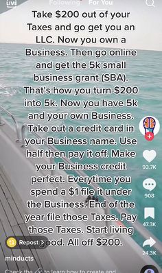 a boat with the text take $ 200 out of your taxes and get you an l c now you own