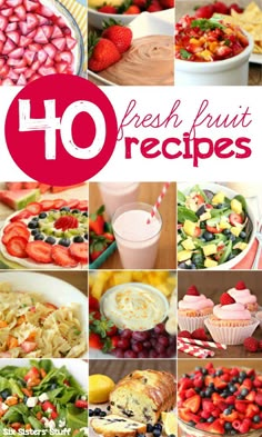 the top ten fresh fruit recipes for desserts, salads, and other treats